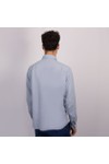Hartford Mens Blue Paul Pat Linen Shirt