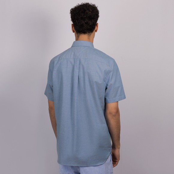 Tommy Hilfiger Mens Blue Light Oxford Solid Short Sleeve Shirt main image