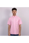 Tommy Hilfiger Mens Pink Light Oxford Solid Short Sleeve Shirt