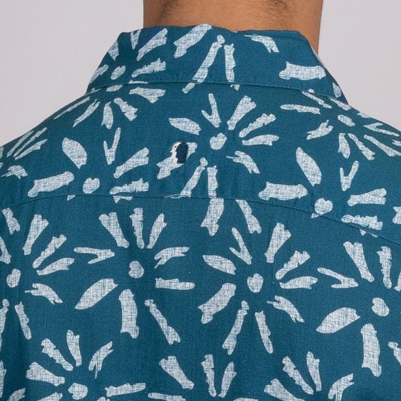 Remus Mens Blue Pattern Short Sleeve Shirt main image