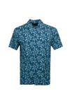 Remus Mens Blue Pattern Short Sleeve Shirt