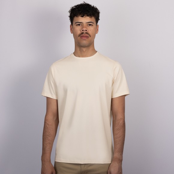 Remus Mens Off-White Plain T-Shirt