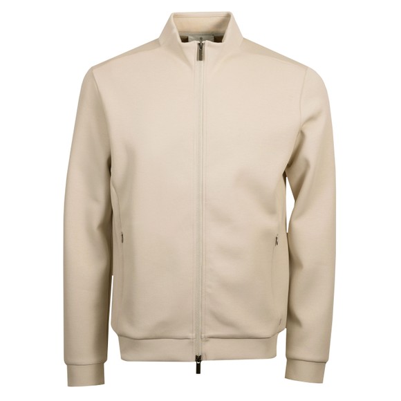 Thomas Maine Mens Off-White Full Zip Sweatshirt