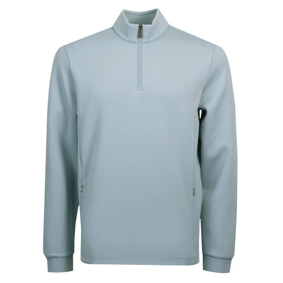 Thomas Maine Mens Blue Zip Pocket 1/4 Zip