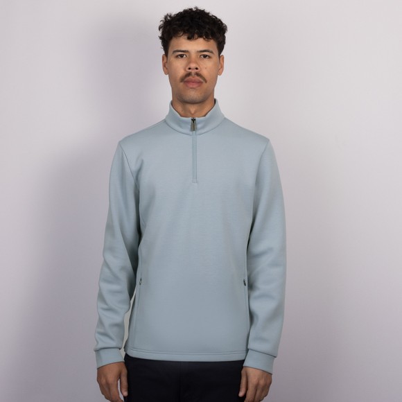 Thomas Maine Mens Blue Zip Pocket 1/4 Zip