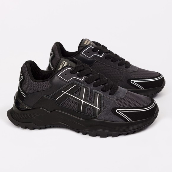 Android Homme Mens Black AH One Ballistic Nylon Suede/Leather Trainer #2