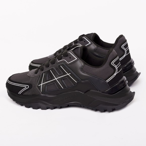 Android Homme Mens Black AH One Ballistic Nylon Suede/Leather Trainer #3