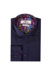 Claudio Lugli Mens Blue Plain Cotton Shirt