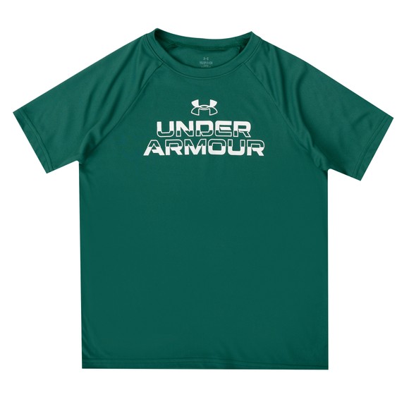 Under Armour Boys Green Split Woodmark SS T-Shirt