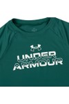 Under Armour Boys Green Split Woodmark SS T-Shirt