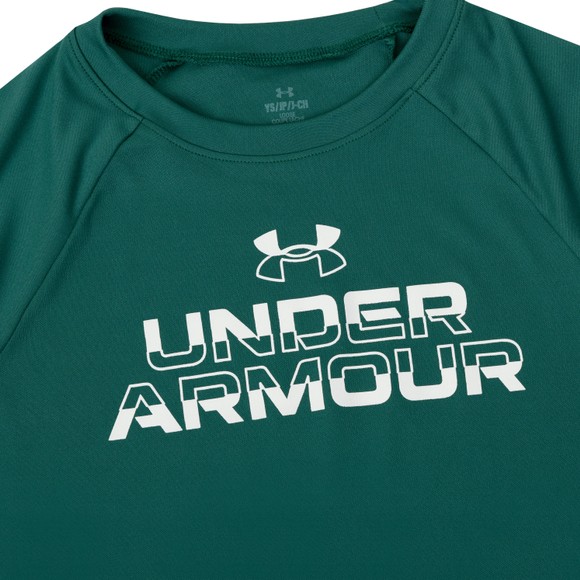 Under Armour Boys Green Split Woodmark SS T-Shirt