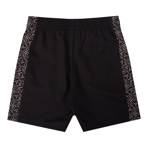 EA7 Emporio Armani Boys Black Tape Monogram Jersey Short main image