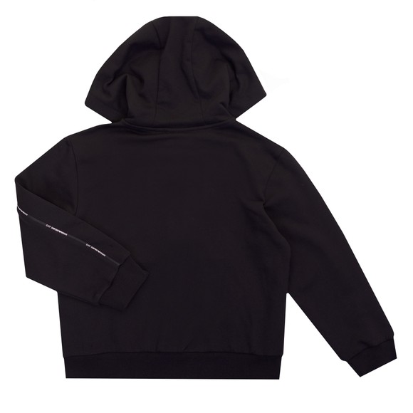 EA7 Emporio Armani Boys Black Sleeve Taping Zip Hoody main image