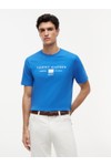 Tommy Hilfiger Mens Blue Brand Love Mono Stack T-Shirt