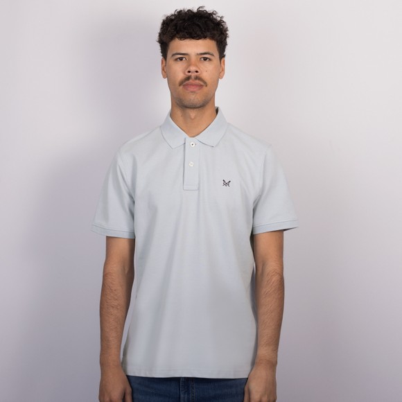 Crew Clothing Company Mens Blue Classic Pique Polo