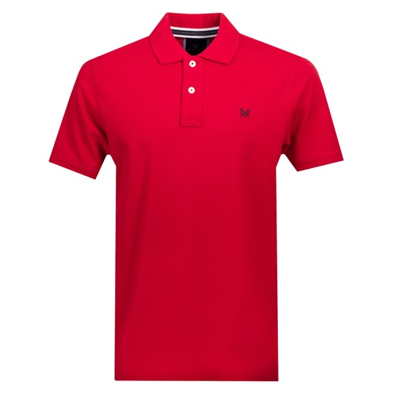 Crew Clothing Company Mens Red Classic Pique Polo