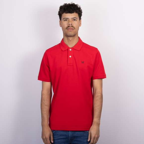 Crew Clothing Company Mens Red Classic Pique Polo