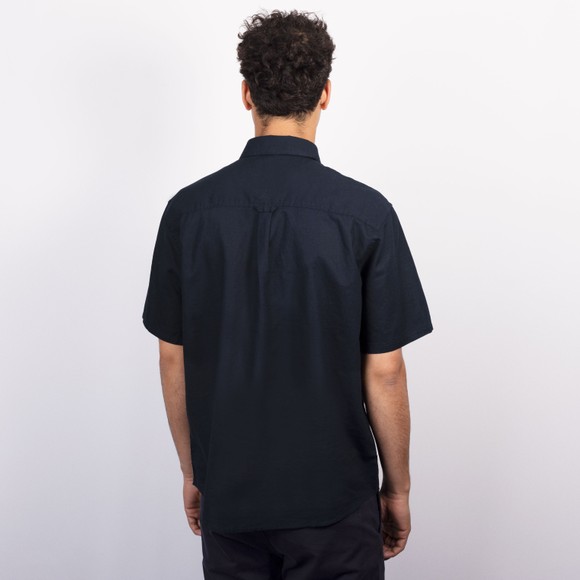 Crew Clothing Company Mens Blue Short Sleeve Linen Shirt main image