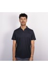 Thomas Maine Mens Blue Open Collar Polo Shirt