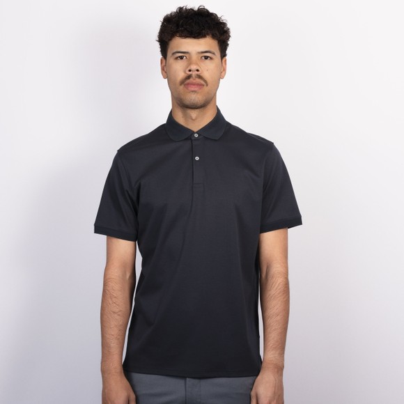 Thomas Maine Mens Blue Button Polo Shirt