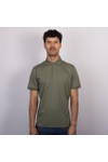Thomas Maine Mens Grey Button Polo Shirt