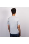 Thomas Maine Mens Blue Knitted Open Collar Polo Shirt