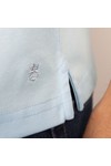 Thomas Maine Mens Blue Button Polo Shirt