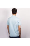 Thomas Maine Mens Blue Button Polo Shirt