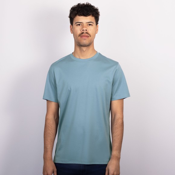 Thomas Maine Mens Blue Basic Crew Neck T Shirt