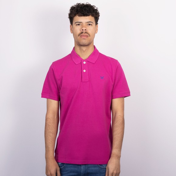 Crew Clothing Company Mens Purple Classic Pique Polo