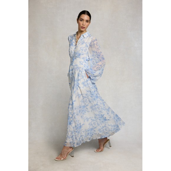 Holland Cooper Womens Blue Paros Shirt Dress #3
