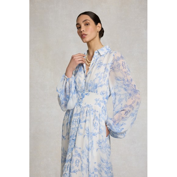 Holland Cooper Womens Blue Paros Shirt Dress #5