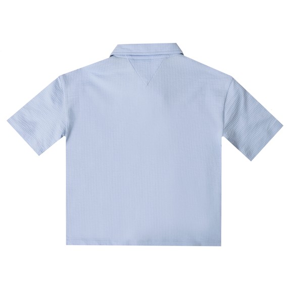Tommy Hilfiger Kids Boys Blue Jersey Seersucker Shirt #3
