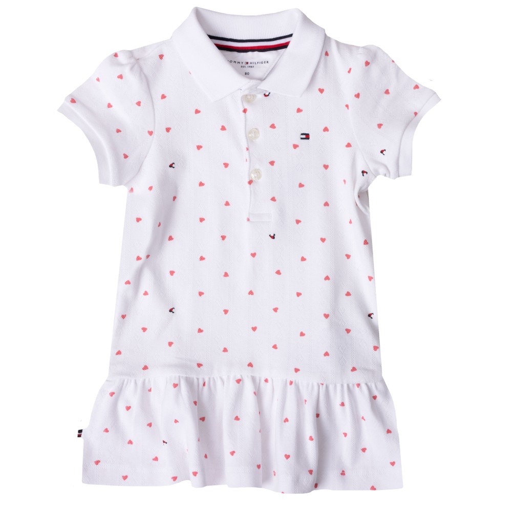 Pointelle Hearts Polo Dress