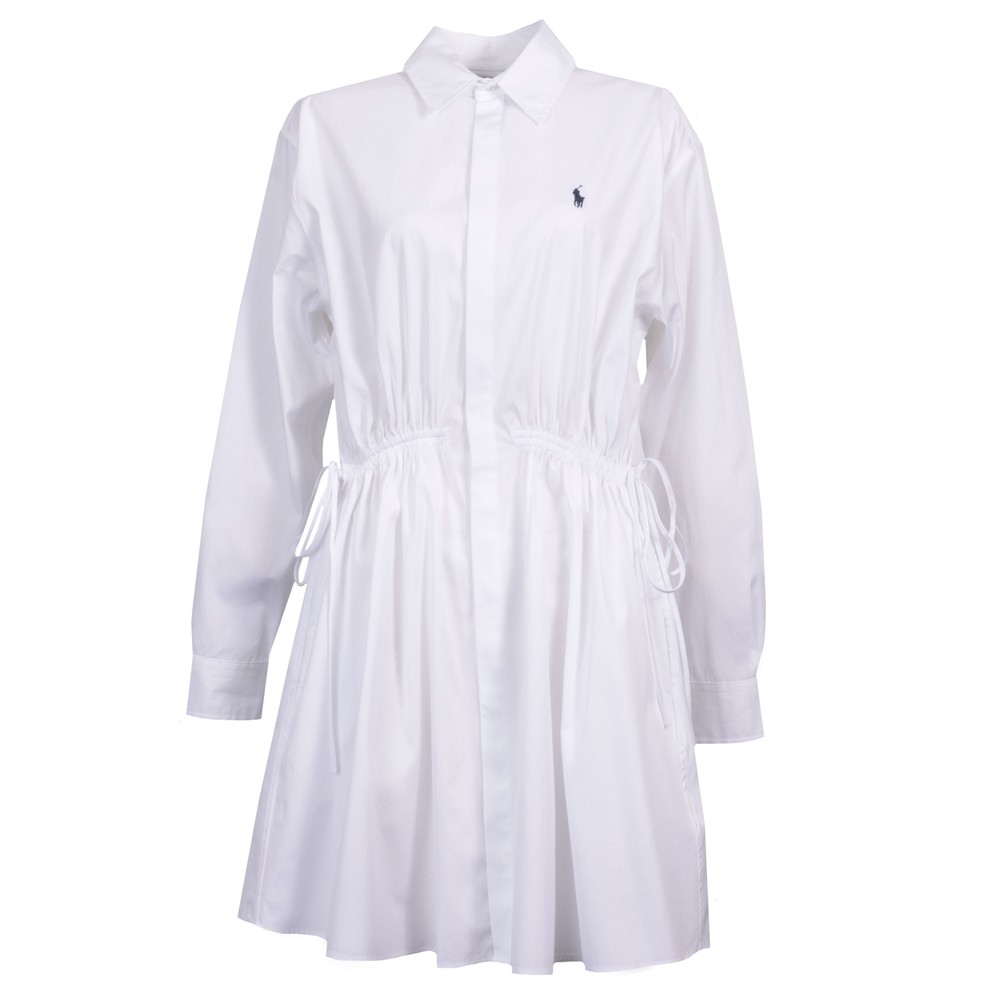 Cotton Drawcord Shirtdress