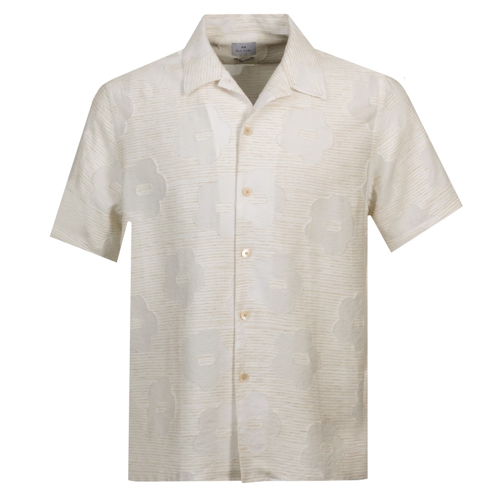 Floral Stripe Short Sleeve Shirt