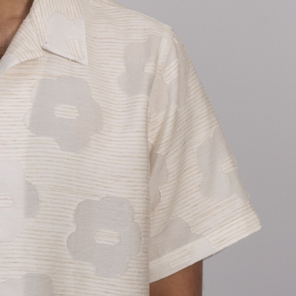 PS Paul Smith Mens Off-White Floral Stripe Short Sleeve Shirt #3