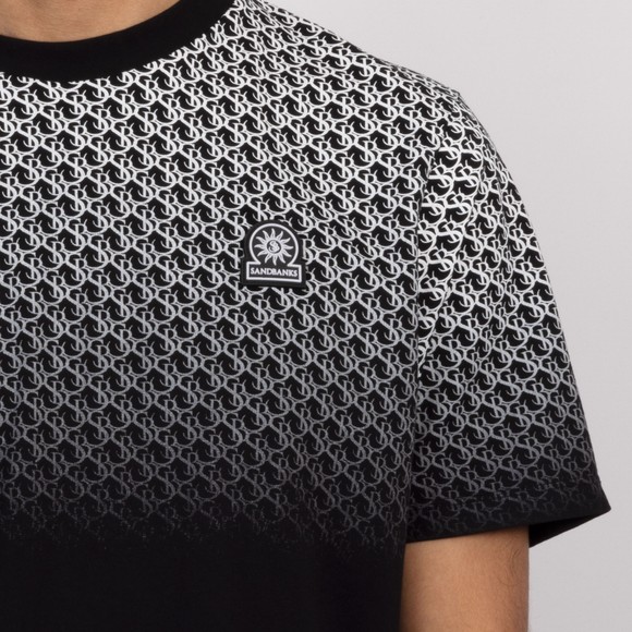 Sandbanks Mens Black Gradient Logo T Shirt #3