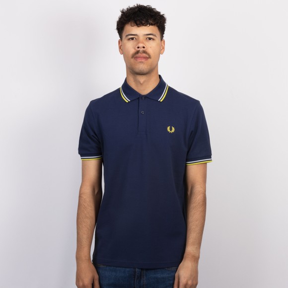 Fred Perry Mens Blue Twin Tipped Polo Shirt #2