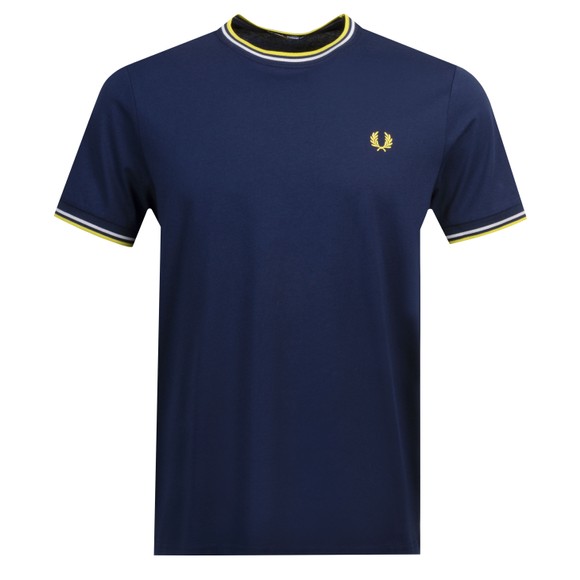 Fred Perry Mens Blue Twin Tipped T-Shirt #1