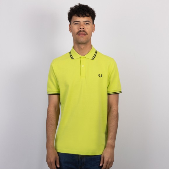 Fred Perry Mens Yellow Twin Tipped Polo Shirt #2