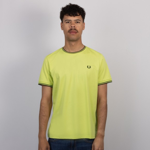Fred Perry Mens Yellow Twin Tipped T-Shirt #2