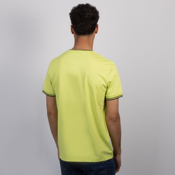 Fred Perry Mens Yellow Twin Tipped T-Shirt #4