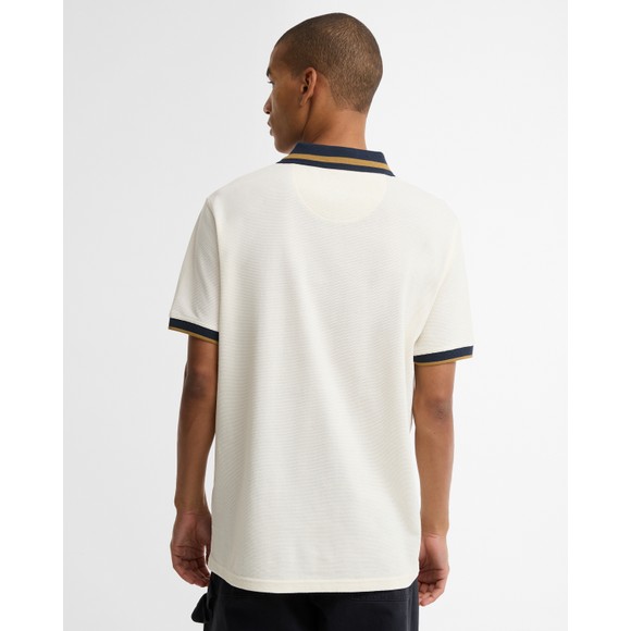 Barbour Lifestyle Mens White Anthorn Textured Polo Shirt #4