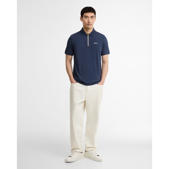 Barbour Lifestyle Mens Blue Ashmann Tipped Polo Shirt #3