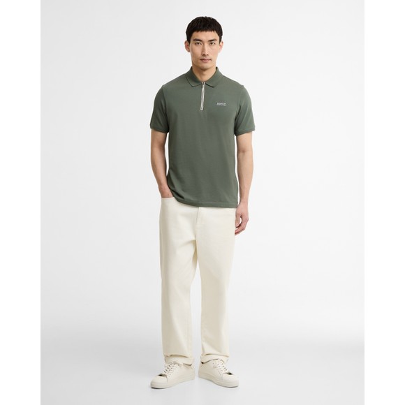 Barbour Lifestyle Mens Green Ashmann Tipped Polo Shirt #3