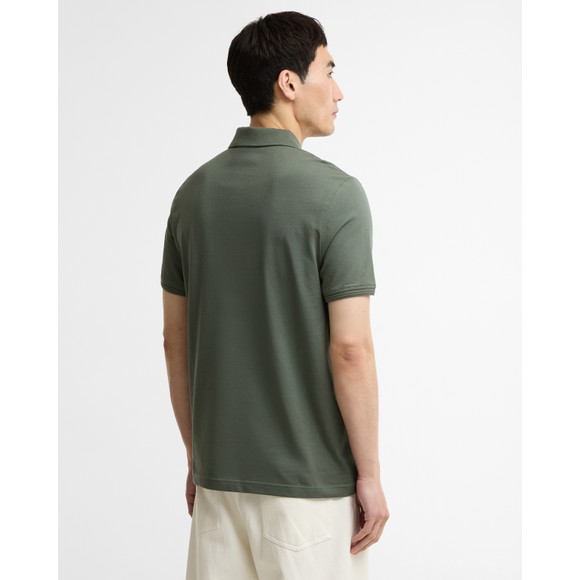Barbour Lifestyle Mens Green Ashmann Tipped Polo Shirt #4