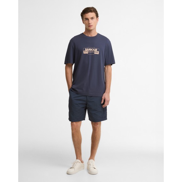 Barbour International Mens Blue Leighton Graphic T-Shirt #3