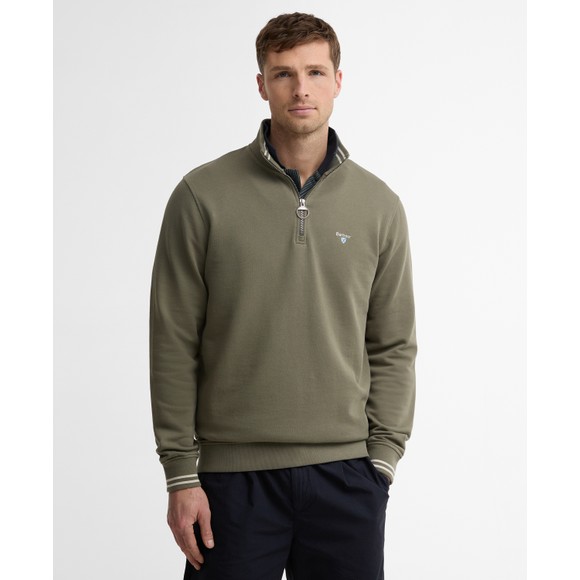 Barbour Lifestyle Mens Green Rosford Half Zip Sweatshirt #2