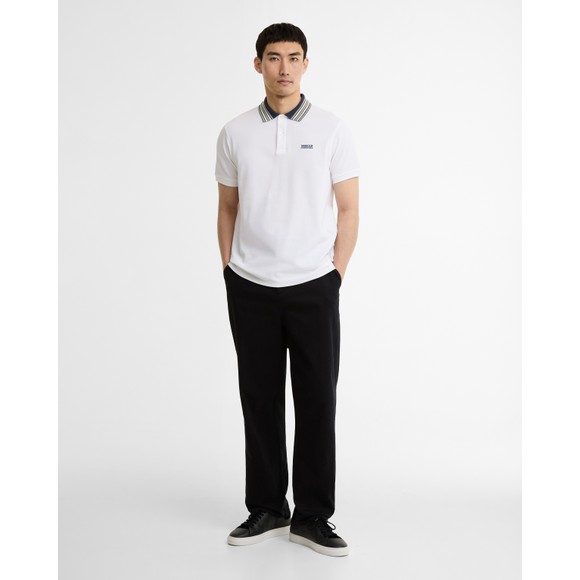 Barbour International Mens White Neville Tipped Polo Shirt #3